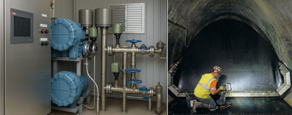 industrial systems for wastewater flow control